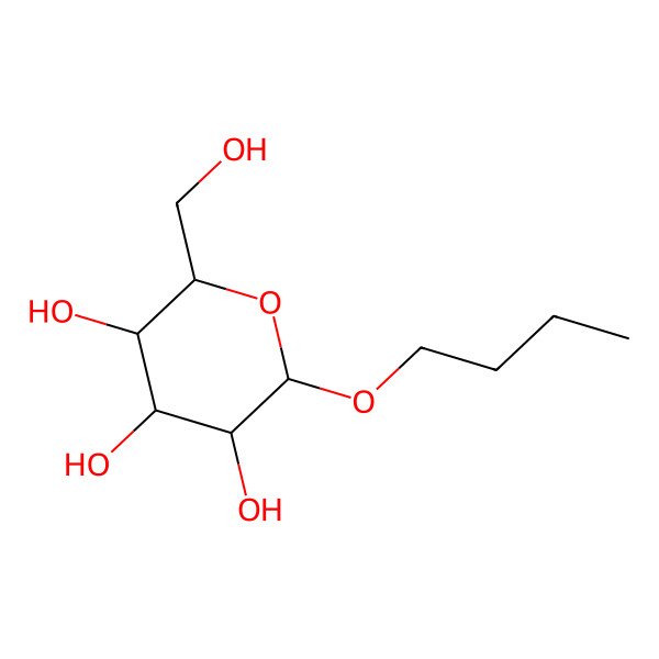 2D Structure of 2-Butoxy-6-(hydroxymethyl)oxane-3,4,5-triol