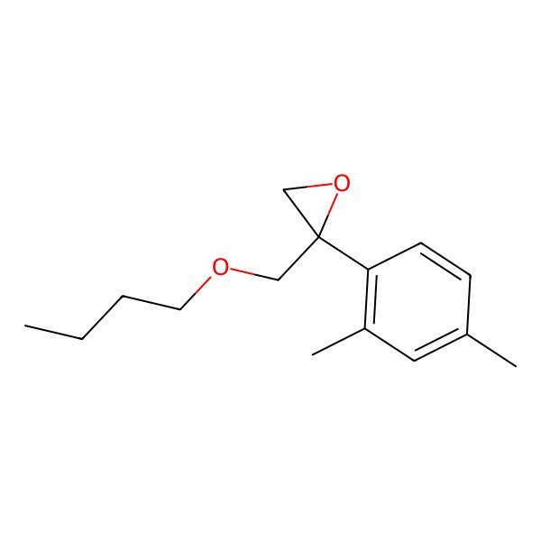 2D Structure of 2-(Butoxymethyl)-2-(2,4-dimethylphenyl)oxirane 2D Structure of 2-(Butoxymethyl)-2-(2,4-dimethylphenyl)oxirane