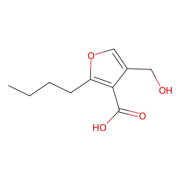 2D Structure of 2-Butyl-4-(hydroxymethyl)furan-3-carboxylic acid