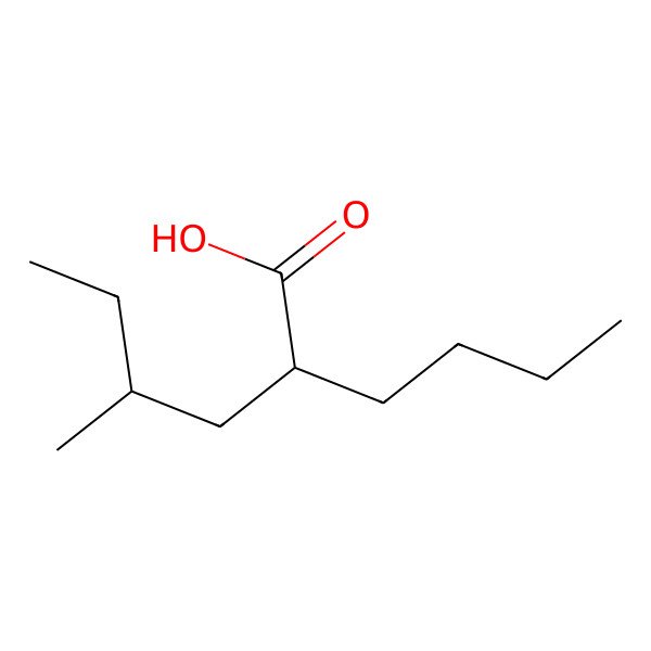 2D Structure of 2-Butyl-4-methylhexanoic acid