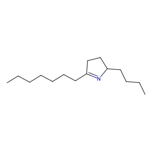 2D Structure of 2-Butyl-5-heptyl-3,4-dihydro-2H-pyrrole