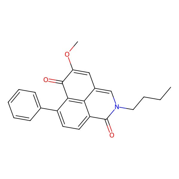 2D Structure of 2-Butyl-5-methoxy-7-phenylbenzo[de]isoquinoline-1,6-dione