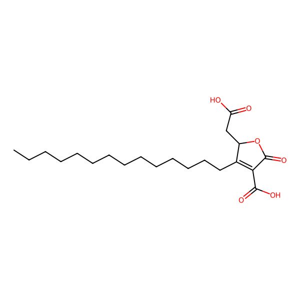 2D Structure of 2-(carboxymethyl)-5-oxo-3-tetradecyl-2H-furan-4-carboxylic acid