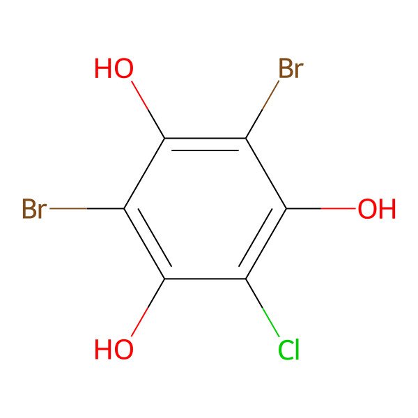 2D Structure of 2-Chloro-4,6-dibromo-1,3,5-trihydroxybenzene
