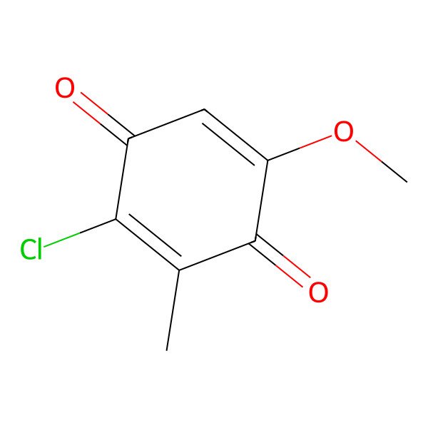 2D Structure of 2-Chloro-5-Methoxy-3-Methylcyclohexa-2,5-Diene-1,4-Dione