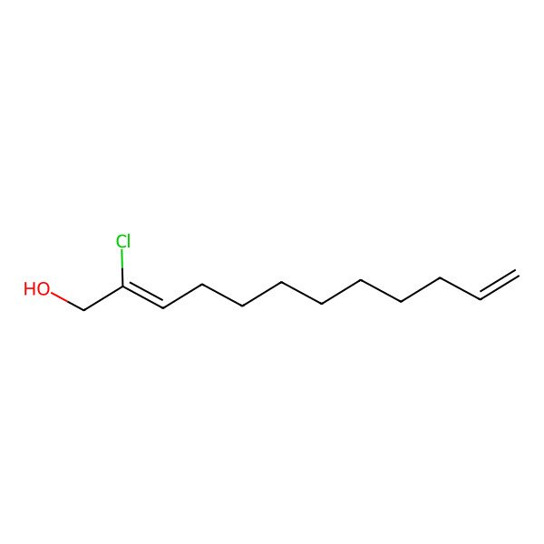 2D Structure of 2-Chloro-dodec-2,11-dien-1-ol