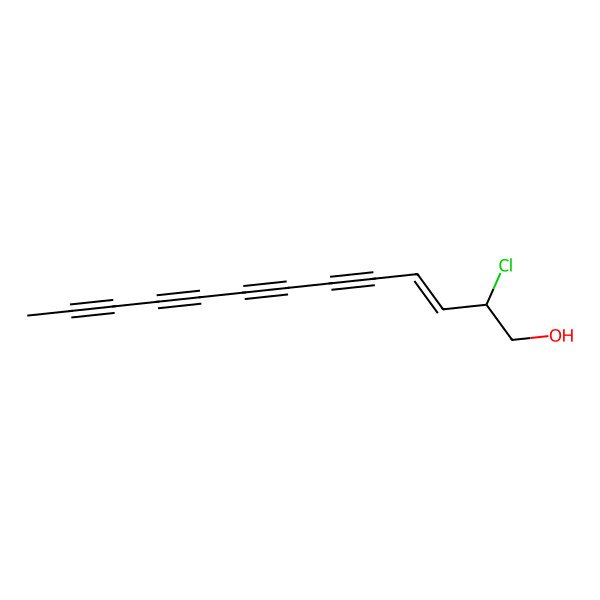 2D Structure of 2-Chlorotridec-3-en-5,7,9,11-tetrayn-1-ol