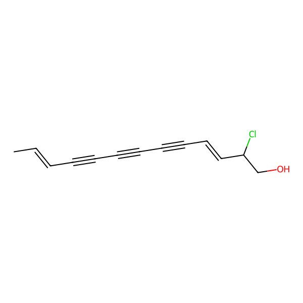 2D Structure of 2-Chlorotrideca-3,11-dien-5,7,9-triyn-1-ol 2D Structure of 2-Chlorotrideca-3,11-dien-5,7,9-triyn-1-ol