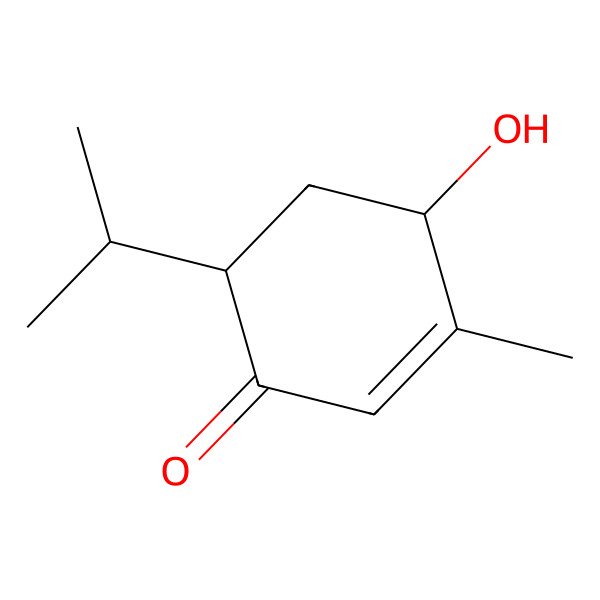2D Structure of 2-Cyclohexen-1-one, 4-hydroxy-3-methyl-6-(1-methylethyl)- 2D Structure of 2-Cyclohexen-1-one, 4-hydroxy-3-methyl-6-(1-methylethyl)-