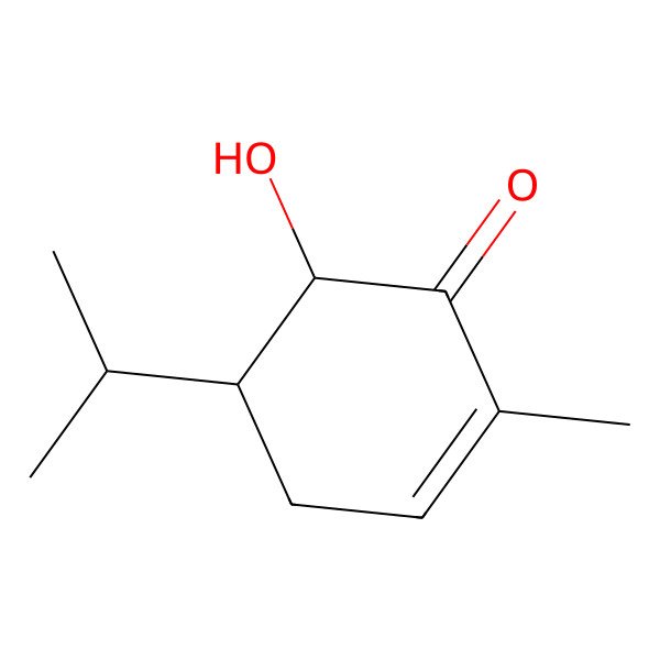 2D Structure of 2-Cyclohexen-1-one, 6-hydroxy-2-methyl-5-(1-methylethyl)- 2D Structure of 2-Cyclohexen-1-one, 6-hydroxy-2-methyl-5-(1-methylethyl)-