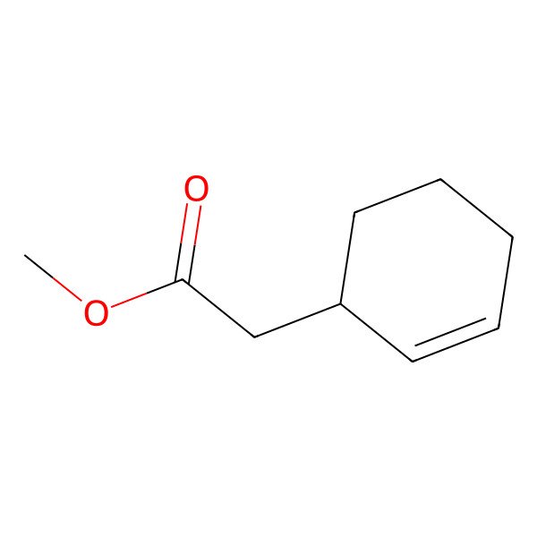 2D Structure of 2-Cyclohexenylacetic acid, methyl ester