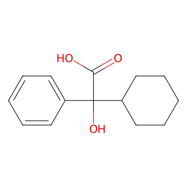 2D Structure of (+-)-Cyclohexylphenylglycolic acid