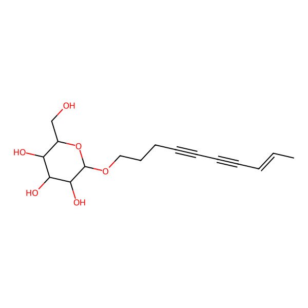 2D Structure of 2-Dec-8-en-4,6-diynoxy-6-(hydroxymethyl)oxane-3,4,5-triol