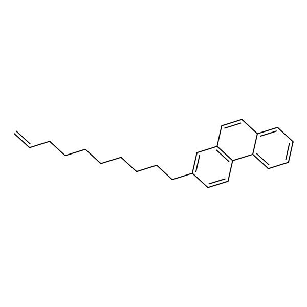 2D Structure of 2-Dec-9-enylphenanthrene