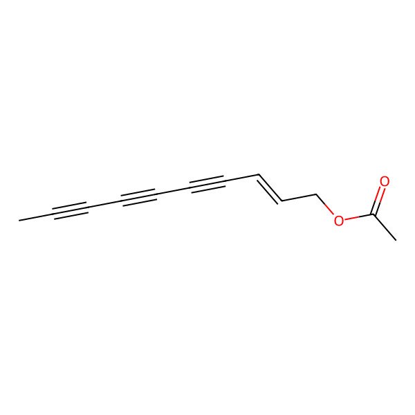 2D Structure of 2-Decene-4,6,8-triyn-1-ol, acetate, (E)-