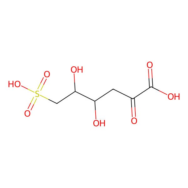 2D Structure of 2-dehydro-3,6-dideoxy-6-sulfo-D-gluconate