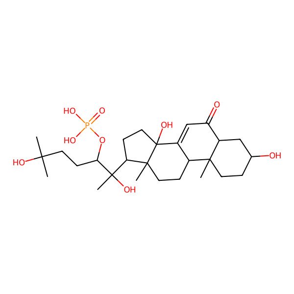 2D Structure of 2-Deoxy-20-hydroxyecdysone-22-phosphate