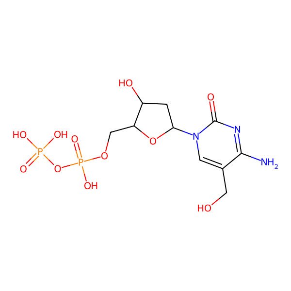 2D Structure of 2'-Deoxy-5-hydroxymethylcytidine-5'-diphosphate
