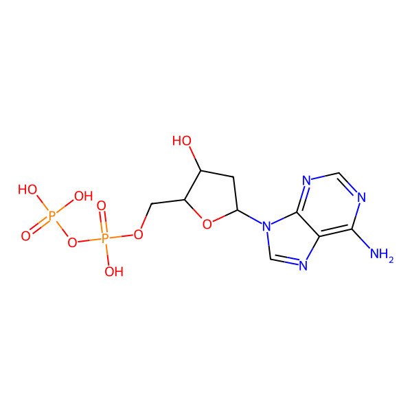2D Structure of 2'-Deoxyadenosine-5'-diphosphate