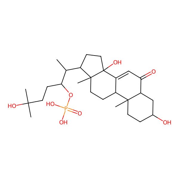 2D Structure of 2-Deoxyecdysone 22-phosphate