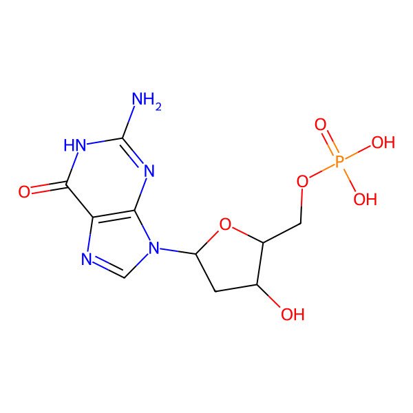 2D Structure of 2'-Deoxyguanosine 5'-phosphate