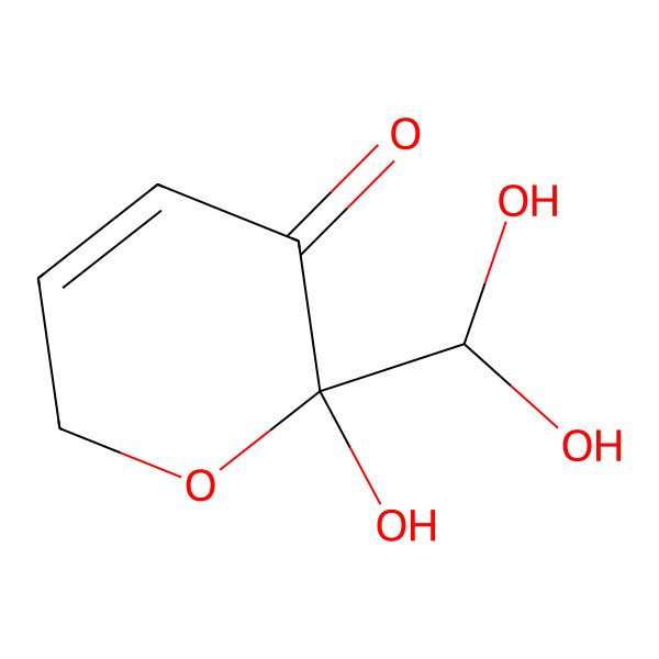2D Structure of 2-(Dihydroxymethyl)-2-hydroxy-2H-pyran-3(6H)-one