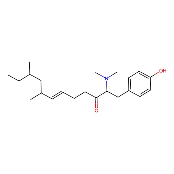 2D Structure of 2-(Dimethylamino)-1-(4-hydroxyphenyl)-8,10-dimethyldodec-6-en-3-one