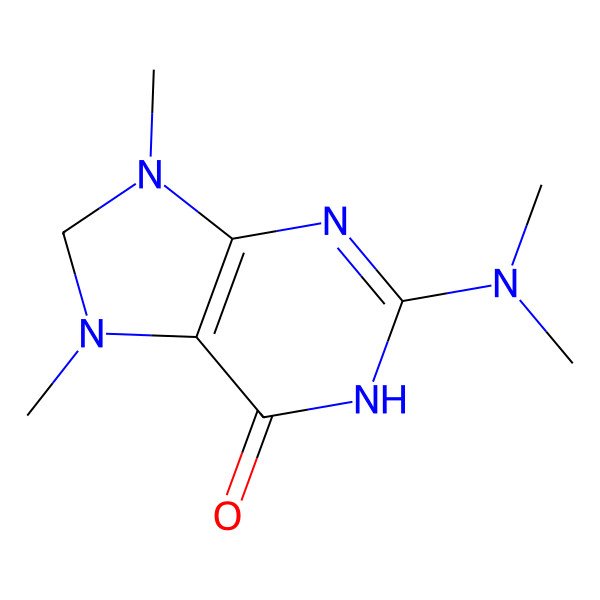 2D Structure of 2-(Dimethylamino)-7,9-dimethyl-1,8-dihydropurin-6-one