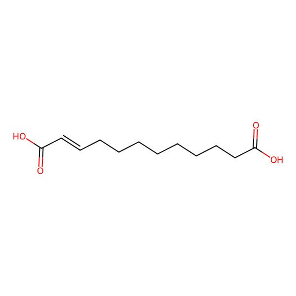 2D Structure of 1-Decene-1,10-dicarboxylic acid