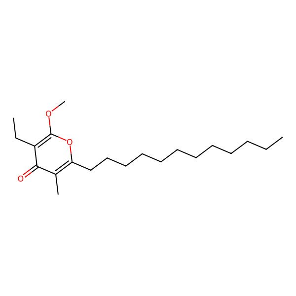 2D Structure of 2-Dodecyl-5-ethyl-6-methoxy-3-methylpyran-4-one 2D Structure of 2-Dodecyl-5-ethyl-6-methoxy-3-methylpyran-4-one