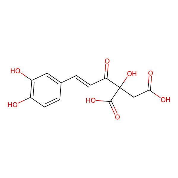 2D Structure of 2-[(E)-3-(3,4-dihydroxyphenyl)prop-2-enoyl]-2-hydroxybutanedioic acid