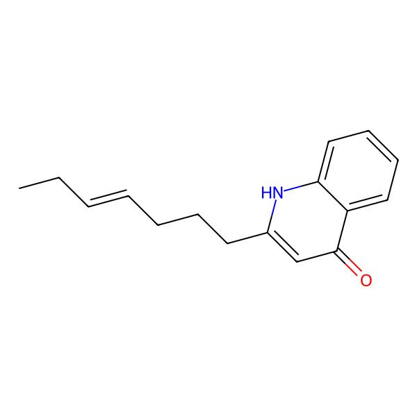 2D Structure of 2-[(E)-hept-4-enyl]-1H-quinolin-4-one