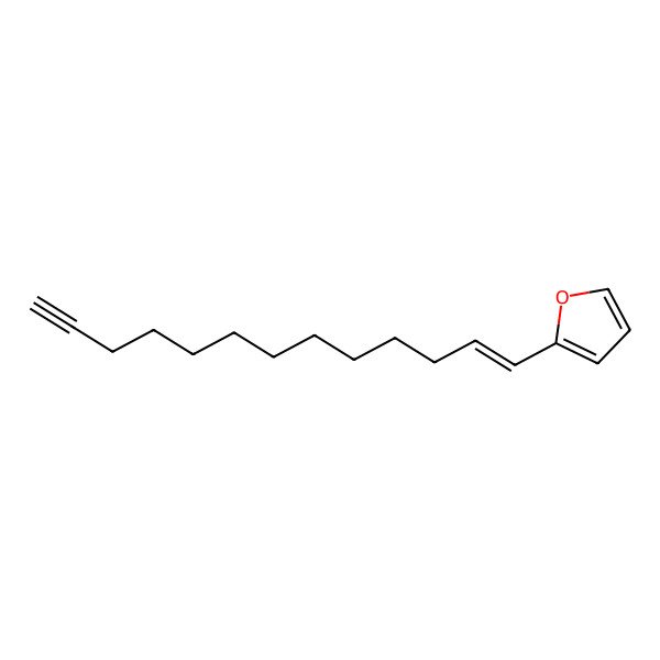 2D Structure of 2-[(E)-tridec-1-en-12-ynyl]furan