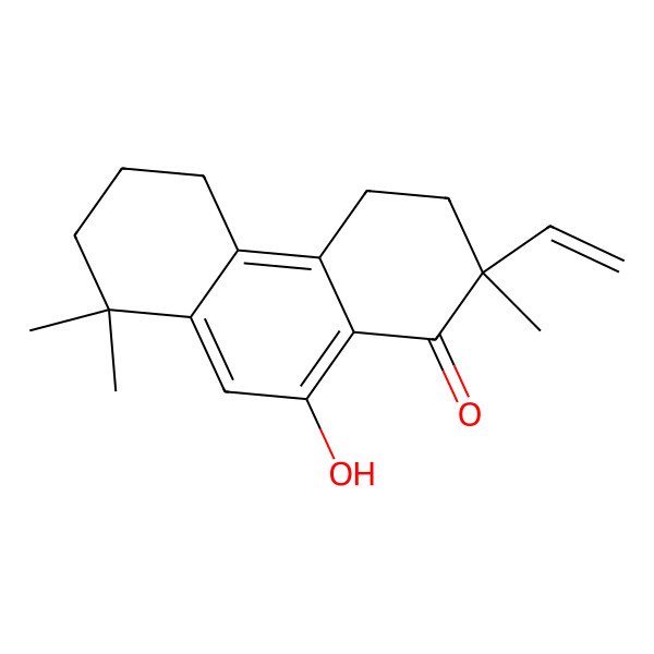 2D Structure of 2-ethenyl-10-hydroxy-2,8,8-trimethyl-4,5,6,7-tetrahydro-3H-phenanthren-1-one