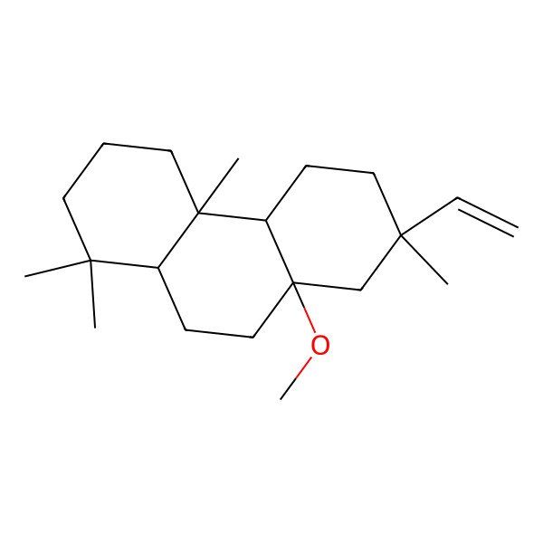 2D Structure of 2-Ethenyl-10a-methoxy-2,4b,8,8-tetramethyl-1,3,4,4a,5,6,7,8a,9,10-decahydrophenanthrene