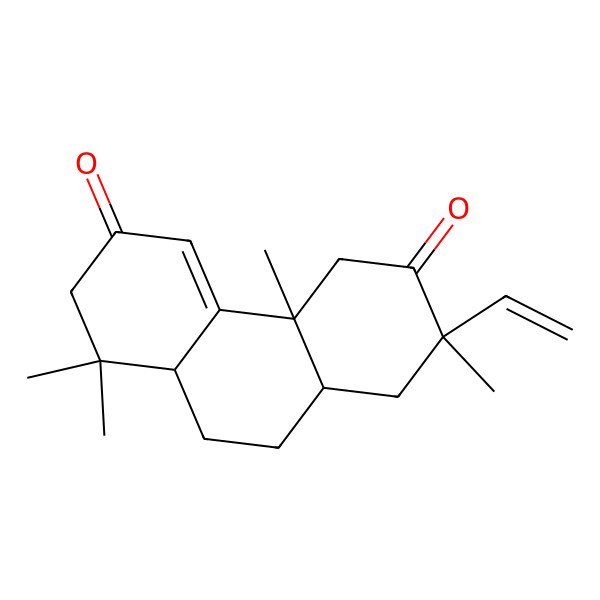 2D Structure of 2-ethenyl-2,4a,8,8-tetramethyl-4,7,8a,9,10,10a-hexahydro-1H-phenanthrene-3,6-dione
