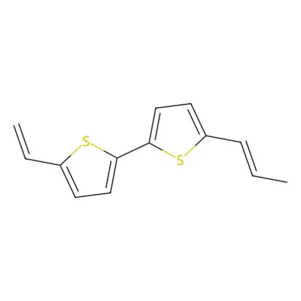 2D Structure of 2-Ethenyl-5-(5-prop-1-enylthiophen-2-yl)thiophene