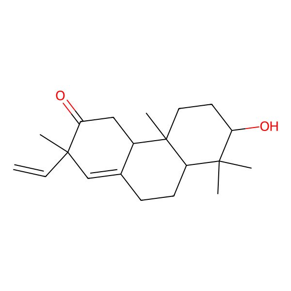 2D Structure of 2-Ethenyl-7-hydroxy-2,4b,8,8-tetramethyl-4,4a,5,6,7,8a,9,10-octahydrophenanthren-3-one