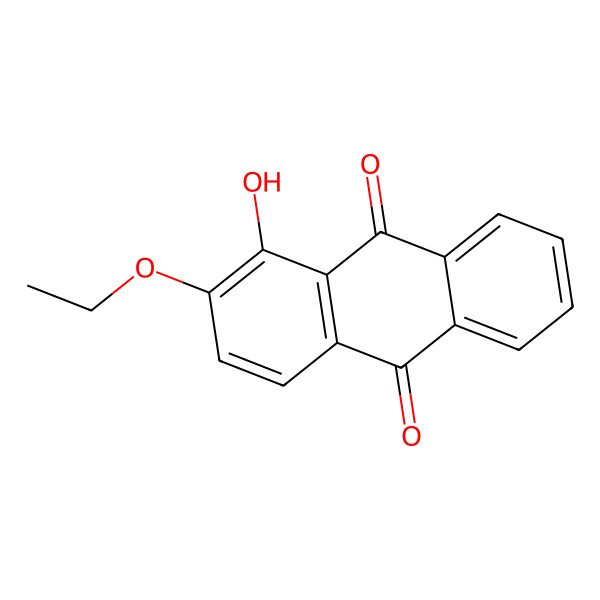 2D Structure of 2-Ethoxy-1-hydroxyanthracene-9,10-dione