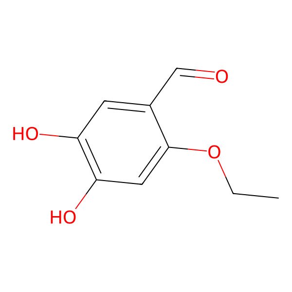 2D Structure of 2-Ethoxy-4,5-dihydroxybenzaldehyde
