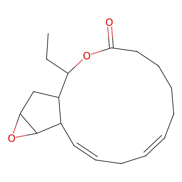 2D Structure of 2-Ethyl-3,16-dioxatricyclo[12.4.0.015,17]octadeca-9,12-dien-4-one