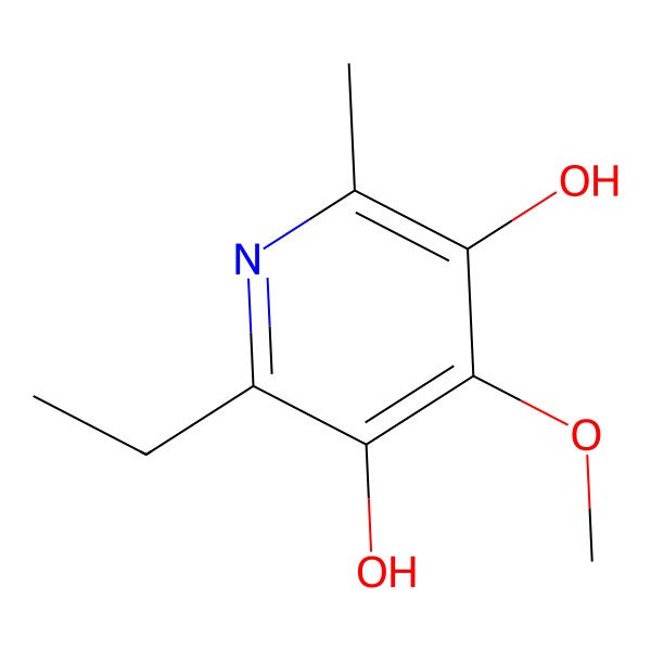 2D Structure of 2-Ethyl-4-methoxy-6-methylpyridine-3,5-diol