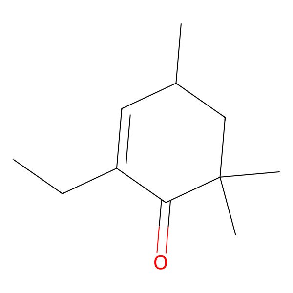 2D Structure of 2-Ethyl-4,6,6-trimethylcyclohex-2-en-1-one
