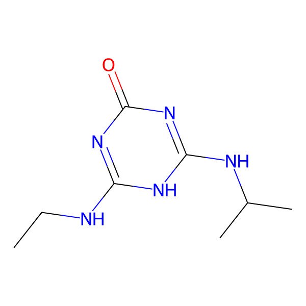 2D Structure of 2-(ethylamino)-6-(propan-2-ylamino)-1H-1,3,5-triazin-4-one