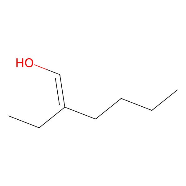 2D Structure of 2-Ethylhex-1-EN-1-OL