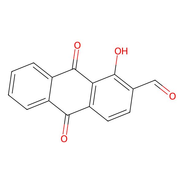 2D Structure of 2-Formyl-1-hydroxyanthraquinone 2D Structure of 2-Formyl-1-hydroxyanthraquinone
