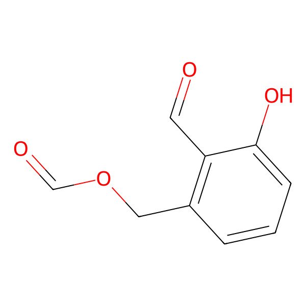 2D Structure of 2-Formyl-3-hydroxybenzyl formate