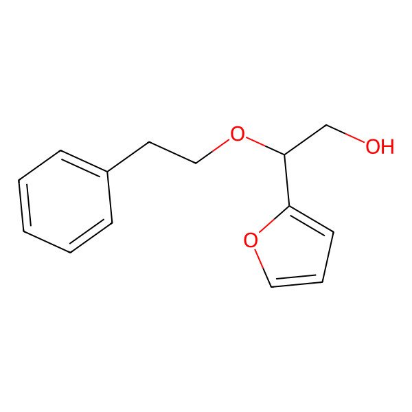 2D Structure of 2-(Furan-2-yl)-2-(2-phenylethoxy)ethanol