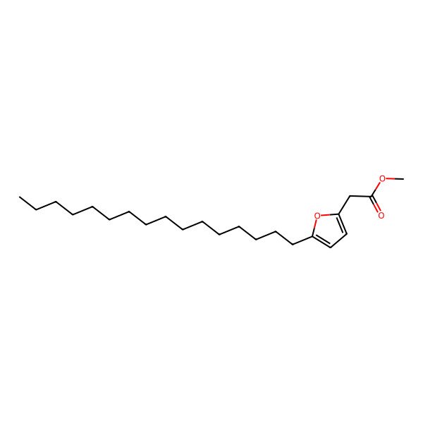 2D Structure of 2-Furanacetic acid, 5-hexadecyl-, methyl ester