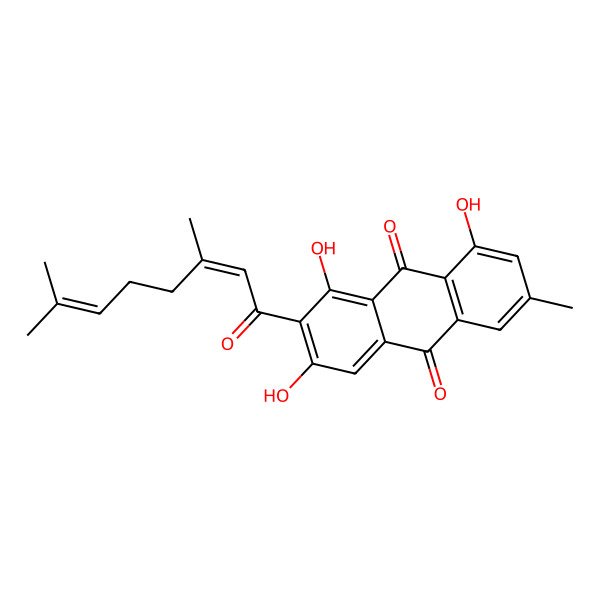 2D Structure of 2-Geranylemodin